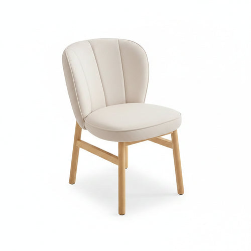 Modern Style Armless Dining Chair with Wooden Frame and Upholstered Seat, Suitable for Kitchen, Living Room, and Restaurant