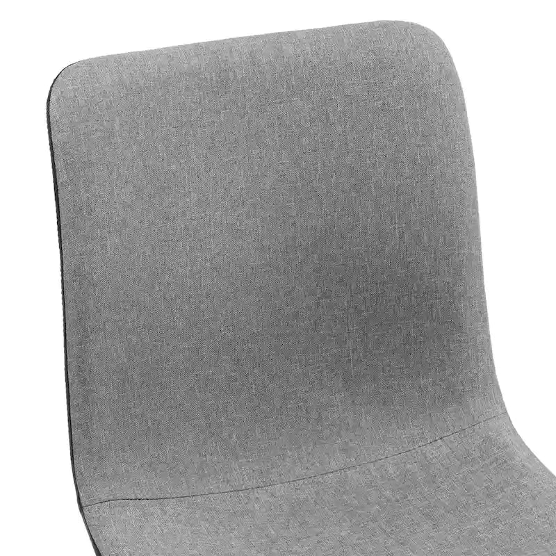 Nowoczesne krzesła do jadalni w stylu Mid-Century z metalowymi nogami, zestaw 4 szt. - szare
