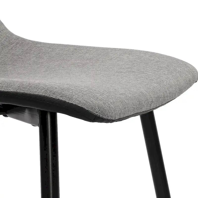 Nowoczesne krzesła do jadalni w stylu Mid-Century z metalowymi nogami, zestaw 4 szt. - szare