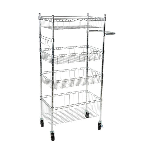 Organize It All 4 Tier Utility Cart - 23.62 x 17.78 x 47.24