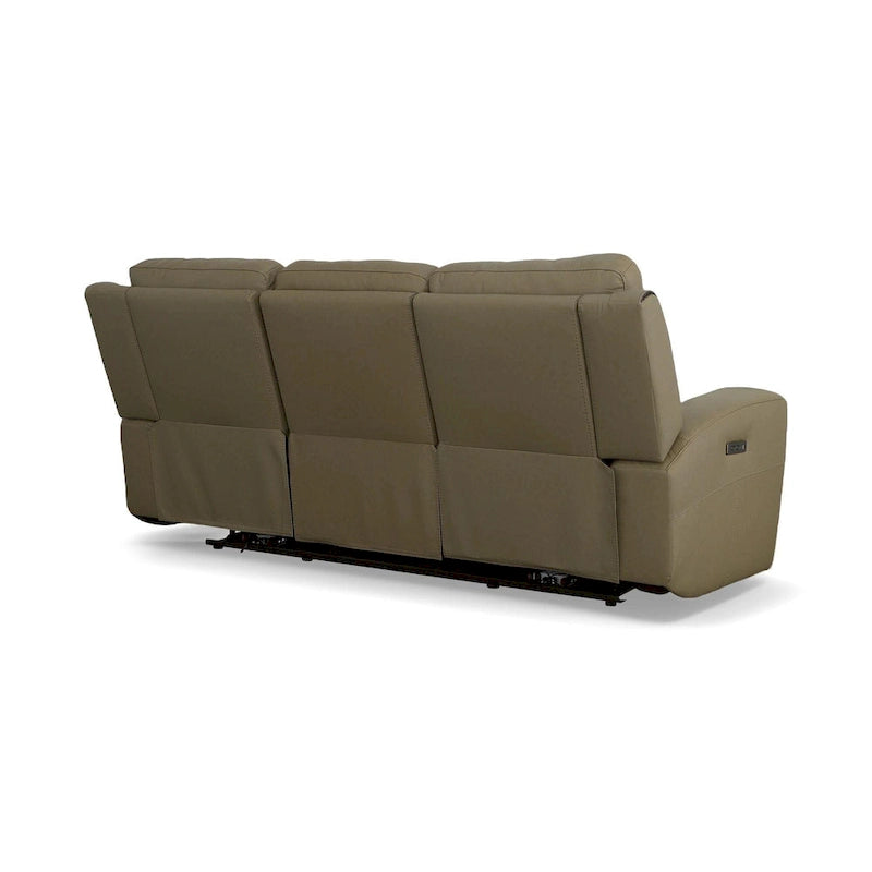 Rozkładana sofa ze skóry licowej z elektrycznymi zagłówkami i funkcją Zero Gravity