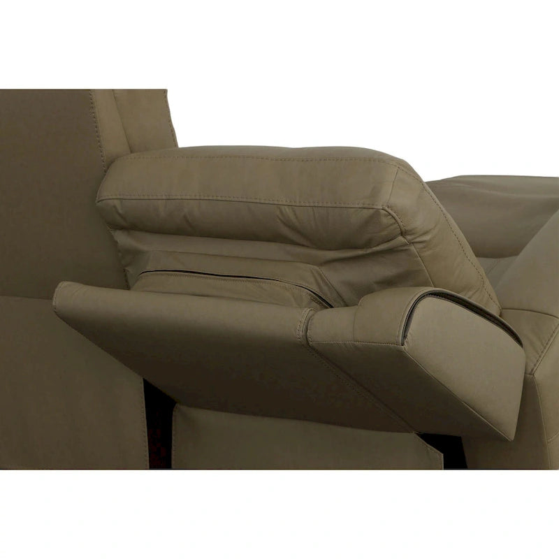 Rozkładana sofa ze skóry licowej z elektrycznymi zagłówkami i funkcją Zero Gravity