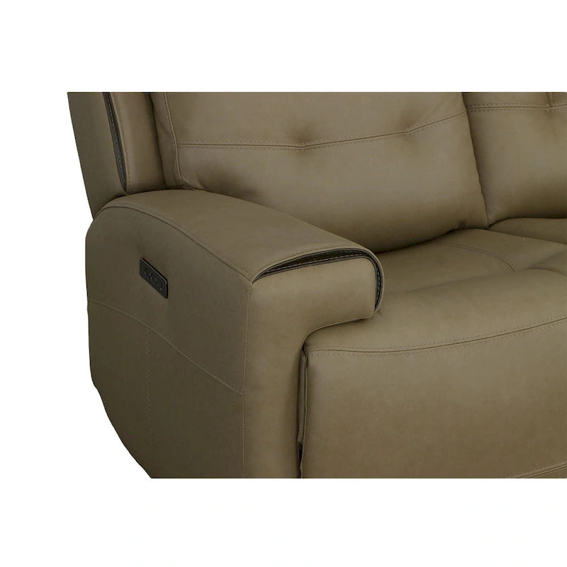 Rozkładana sofa ze skóry licowej z elektrycznymi zagłówkami i funkcją Zero Gravity