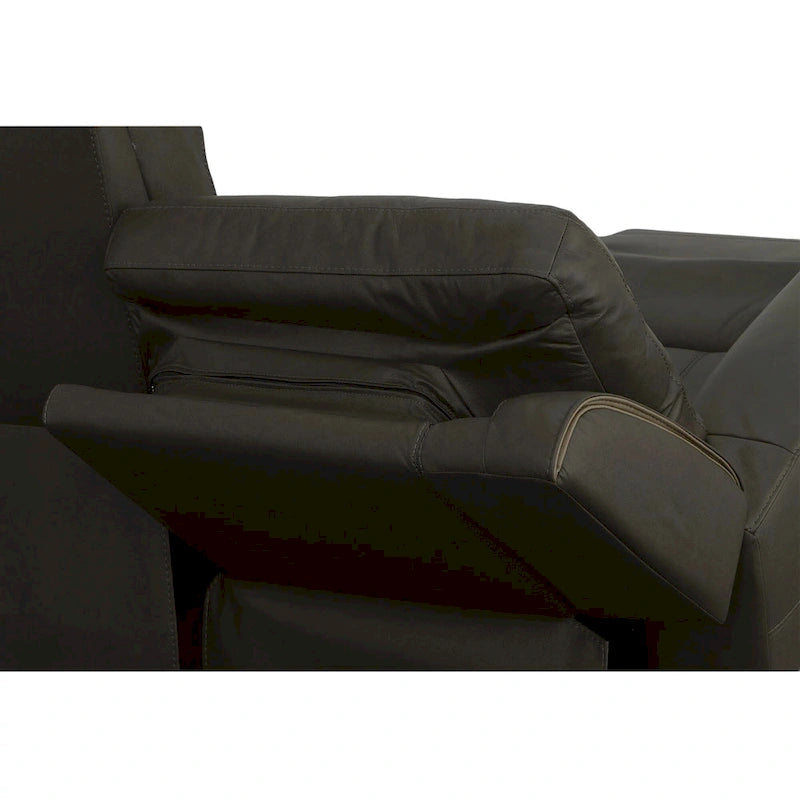 Rozkładana sofa ze skóry licowej z elektrycznymi zagłówkami i funkcją Zero Gravity