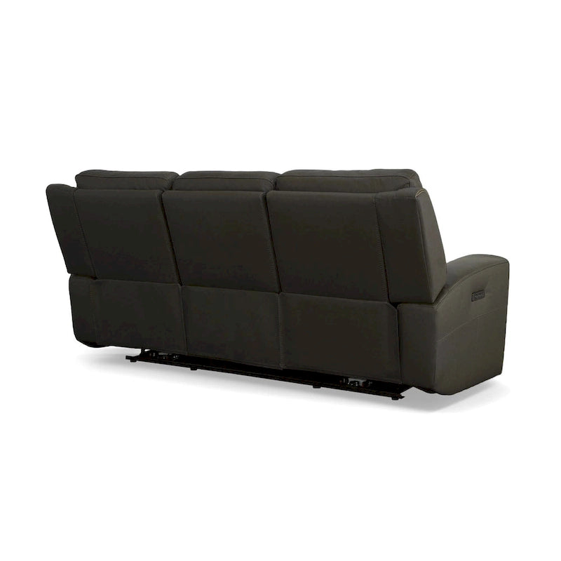 Rozkładana sofa ze skóry licowej z elektrycznymi zagłówkami i funkcją Zero Gravity