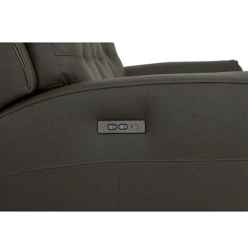 Rozkładana sofa ze skóry licowej z elektrycznymi zagłówkami i funkcją Zero Gravity